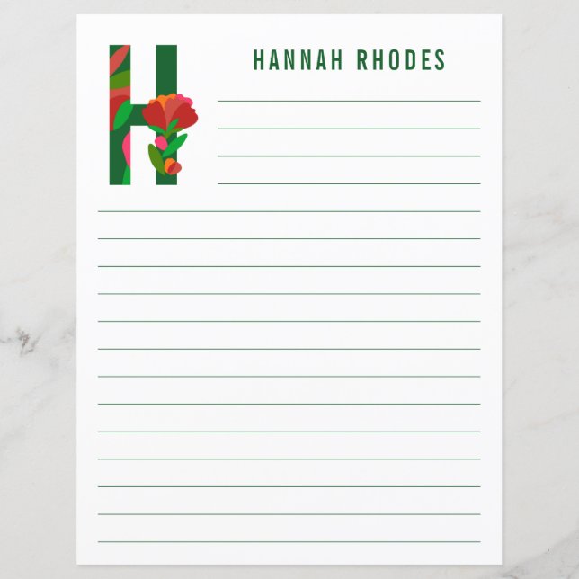 Lámina Resumen Papel Alterado Floral (Anverso)