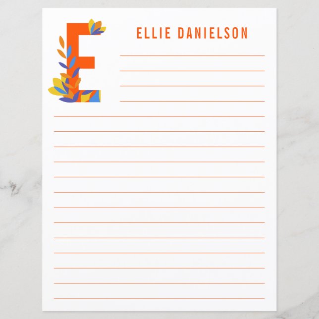 Lámina Resumen Papel Alterado Floral (Anverso)