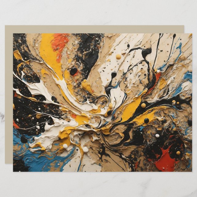 Lámina Resumen Papel de fondo de fragmentos acrílicos (Anverso / Reverso)