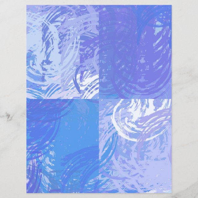 Lámina Resumen Toscado Papel de cartón turquesa morado (Anverso)