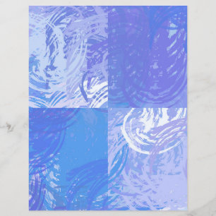 Lámina Resumen Toscado Papel de cartón turquesa morado