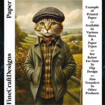 Retrato de gato lindo en papel de cuaderno de mini