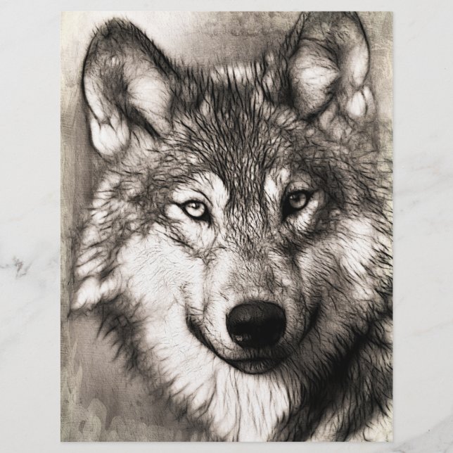 Lámina Retrato de Wolf (Anverso)