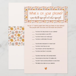 Lámina Retro Boho Floral Whats en tu juego de teléfono