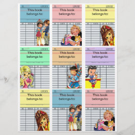 Lámina Retro Cuto Este Libro Pertenece A Etiquetas