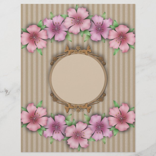 Lámina Retro , floral (Anverso)