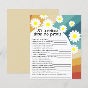 Lámina Retro Groovy - 20 preguntas sobre los padres