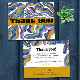 Lámina Retro Groovy Blue Purple Business Package Insert