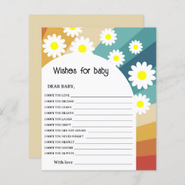 Lámina Retro Groovy - Deseos para el bebé