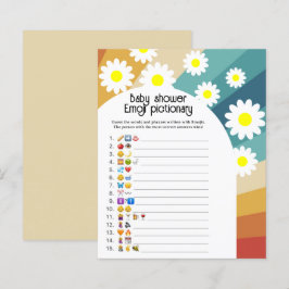 Lámina Retro Groovy - juego de fotos de Emoji con ducha d