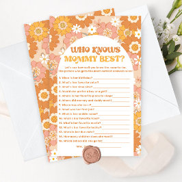 Lámina Retro groovy Quién conoce a mamá mejor juego