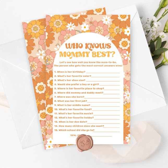 Lámina Retro groovy Quién conoce a mamá mejor juego (Subido por el creador)