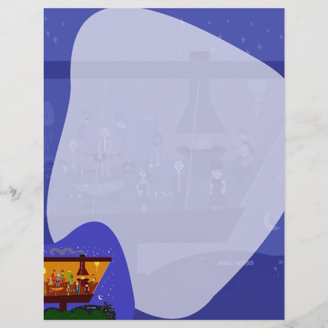 Lámina Retro House Fiesta Fun Jet Set Art Design (Anverso)