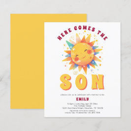 Lámina Retro Presupuestario Aquí Viene El Baby Shower Del