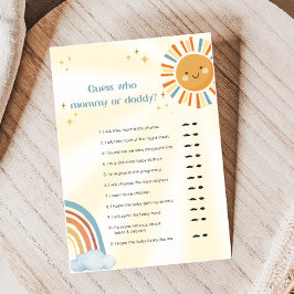 Lámina Retro Sunshine Baby Shower Guess Who Game