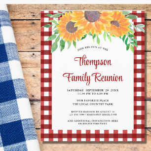 Lámina Reunión de la familia Budget Sunflowers Gingham