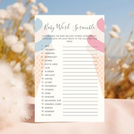 Lámina Revelación de género en crema de hielo de una pala