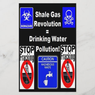 Lámina Revolución del gas de esquisto = ¡Contaminación de