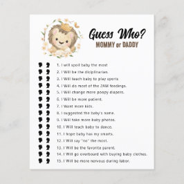 Lámina Rey del León de la Jungla Adivina quién es el jueg