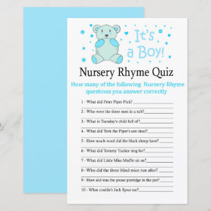 Lámina Rhyme Prueba de oso azul Nursery juego de ducha pa
