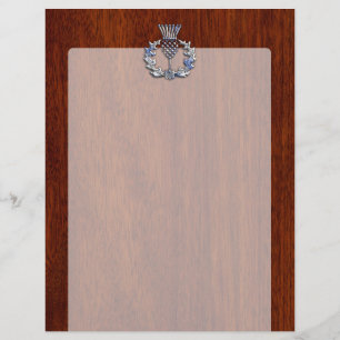 Lámina Rich Mahogany Wood Tistle de Escocia Print