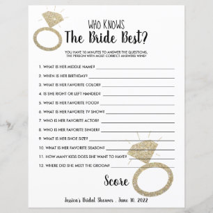 Lámina Ring Bling Bridal Shower que sabe de novias