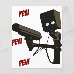 Lámina Robot de arma láser Pew Pew Pew