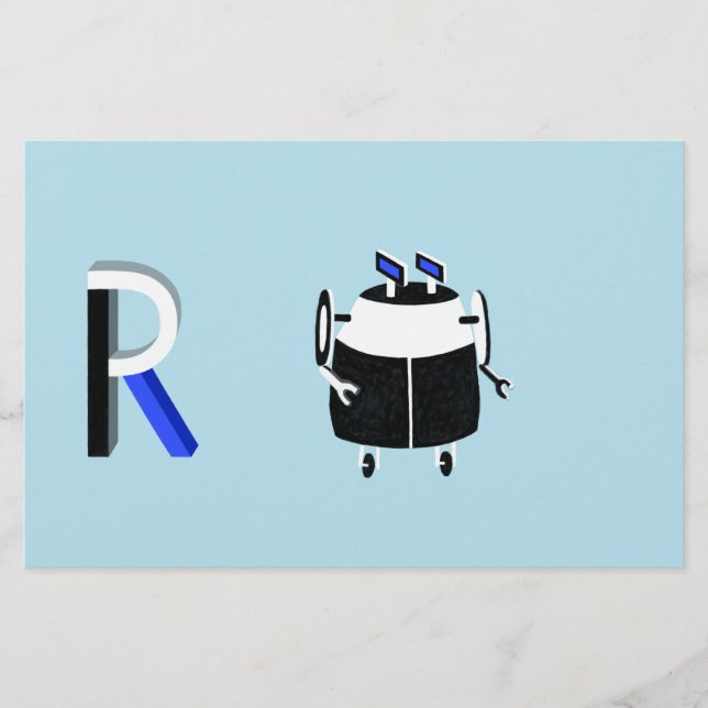 Lámina Robot de papel (Anverso)
