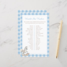 Lámina Rocking Horse Prefiere Un Juego De Baby Shower