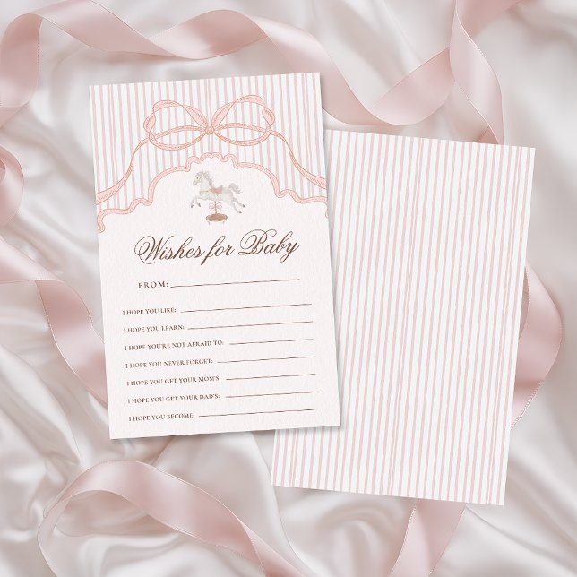 Lámina Rocking Horse Wishes For Baby Advice Game Card (Subido por el creador)