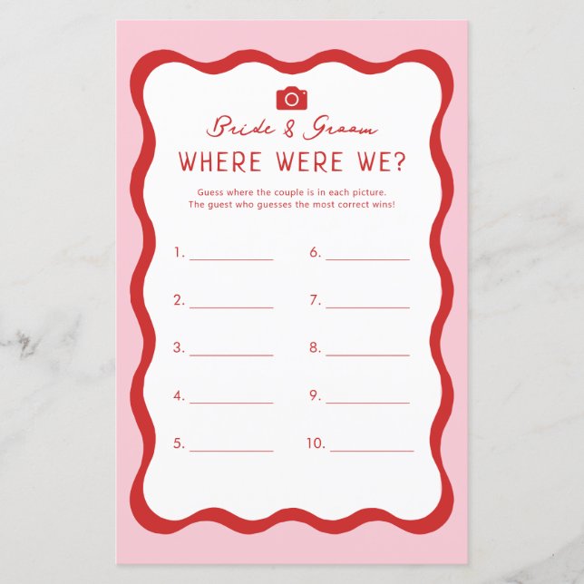 Lámina Rojo Rosa Retro Donde Estábamos Los Juegos De Bach (Anverso)