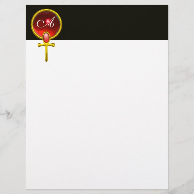 Lámina ROJO TALISMAN MONOGRAM rubby amarillo brillante (Anverso)