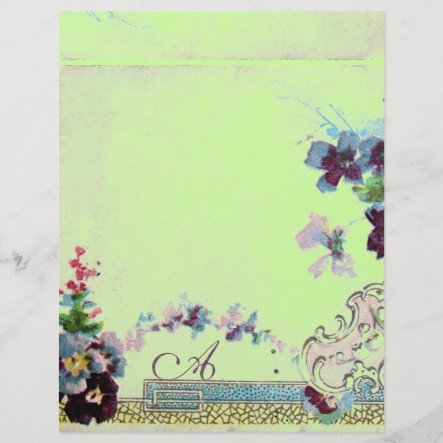 Lámina ROMANTICA 2 MONOGRAM ,verde antiguo (Anverso)