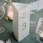 Lámina Romántico Boda de marfil de oro triple número de t<br><div class="desc">Este romántico número de mesa triplio de boda de oro y marfil es perfecto para un simple boda. El moderno diseño clásico presenta vistosos remolinos y florituras con magnífica y elegante tipografía de oro con imitación de champagne a mano. Personalice los números de la tabla de bodas con sus nombres...</div>