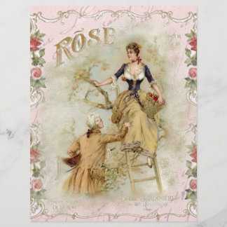Lámina Romántico París Amantes del shabbychic rosa