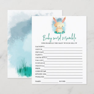 Lámina Rompecabezas de palabras Bunny Baby Juego de bab