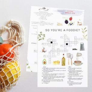 Lámina Rompecabezas de recetas de acuarela para Foodie Ch