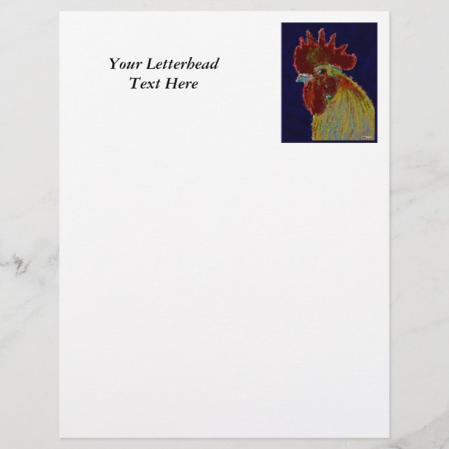 Lámina Rooster: Cabeza estilo libre (Anverso)