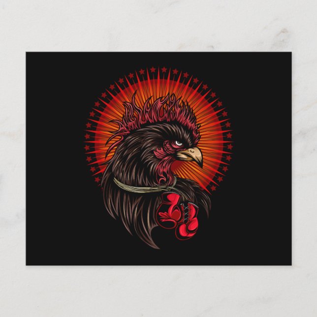 Lámina Rooster de boxeo (Anverso)