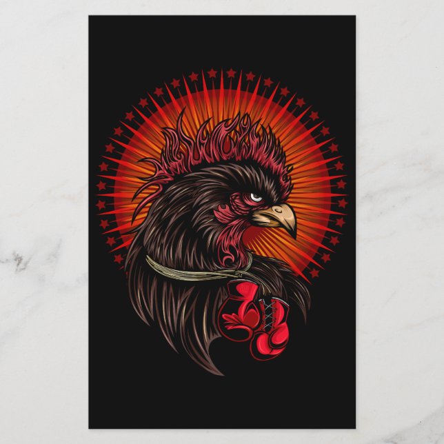 Lámina Rooster de boxeo (Anverso)