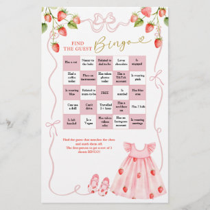 Lámina Ropa de bebé rosa coqueta bebé encontrar el bingo