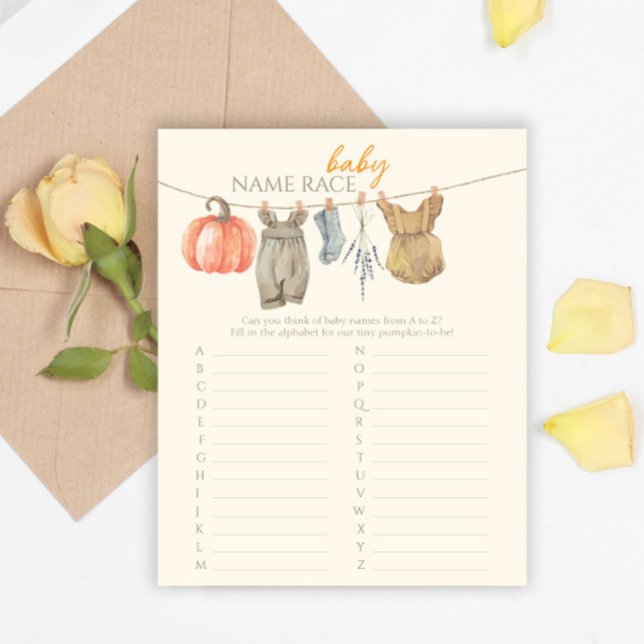 Lámina Ropa de calabaza pequeña Ropa de otoño Nombra Raza (Subido por el creador)