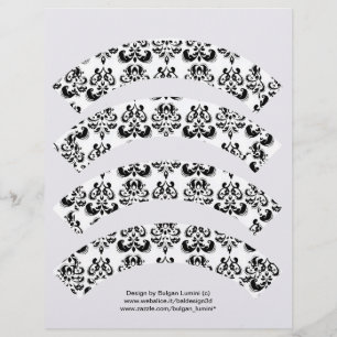 Lámina Ropa DE CUPCAKE LINER CUTOUT NEGRO Y BLANCO
