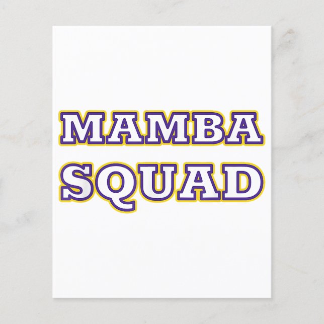 Lámina Ropa divertida del escuadrón Mamba para amantes de (Anverso)