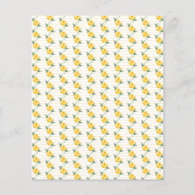 Lámina Rosa amarilla de papel de cuaderno de Texas (Anverso)