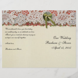 Lámina Rosa antiguo Lace Rústico Rojo Victorilap