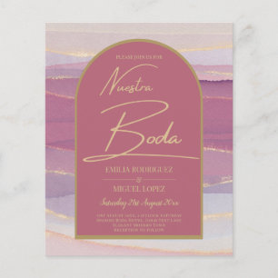 Lámina Rosa Boda BODA INVITE DE Mármol de Arco de Oro Ros