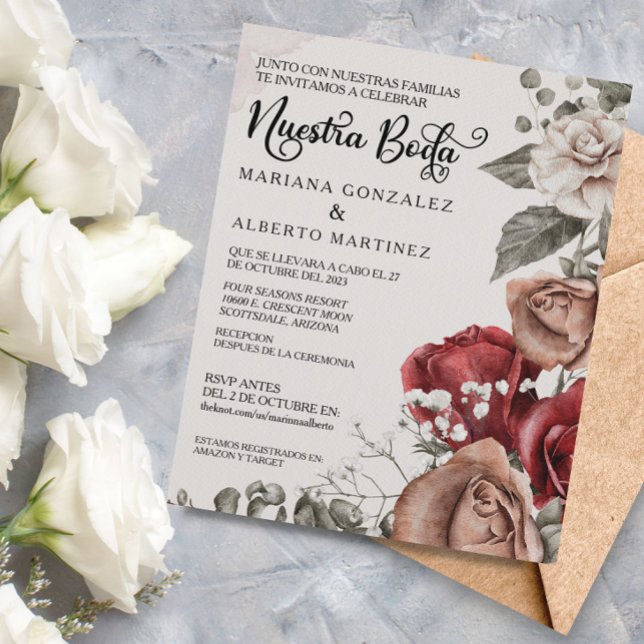 Lámina Rosa Boda española Nuestra Boda RSVP Presupuesto (Subido por el creador)