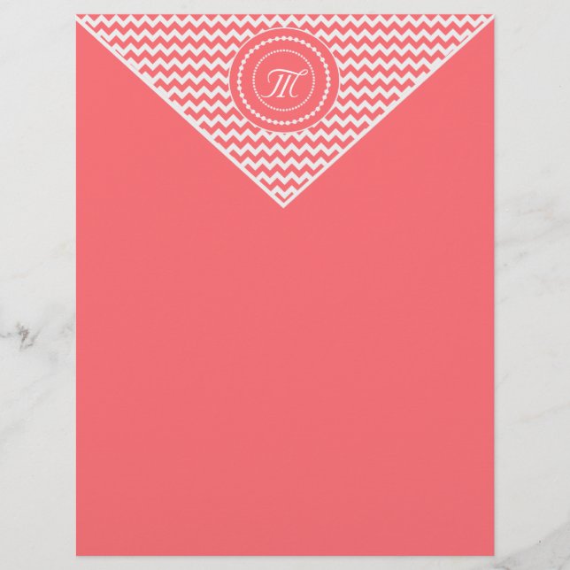 Lámina Rosa Chevron Monogramado (Anverso)