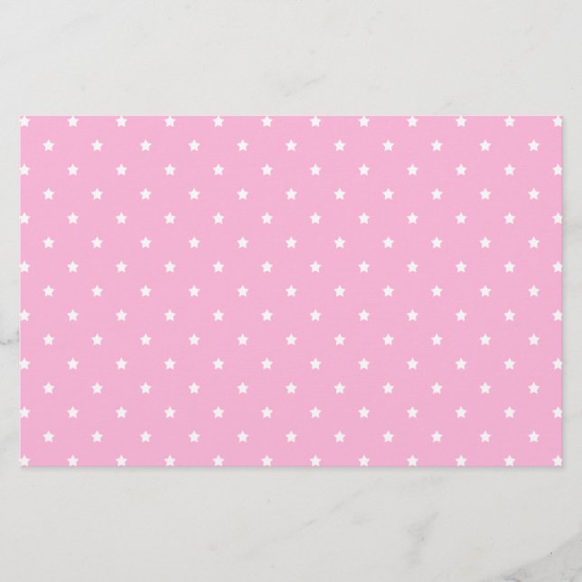 Lámina Rosa con pequeñas estrellas blancas. (Anverso)